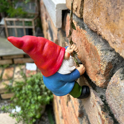 Hanging Gnome Garden Statue Decoration,Climbing Gnomes Statue Figurine Ornament for Indoor Outdoor