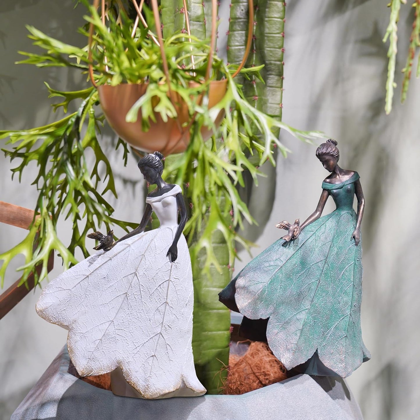Guichifun Fairy Statue Collection Home Decoration - Leaf Angel Girls Resin Home Garden Decor for