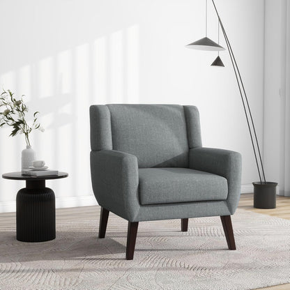 UIXE Accent Chairs Set of 2, Fabric Upholstered Armchair for Living Room, Comfy Arm Chair Single