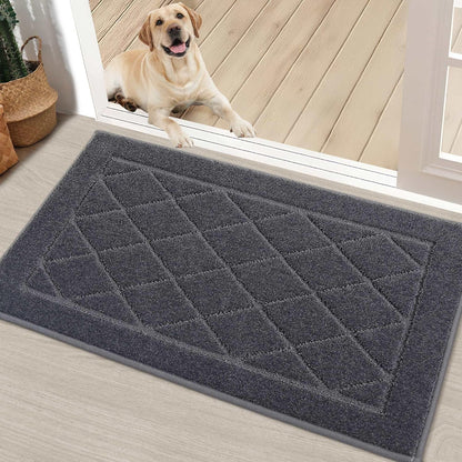 BEQHAUSE Dirt Trapper Door Mat 20" x 32", Doormat Non-Slip Entryway Rugs Washable, Dog Door Mat