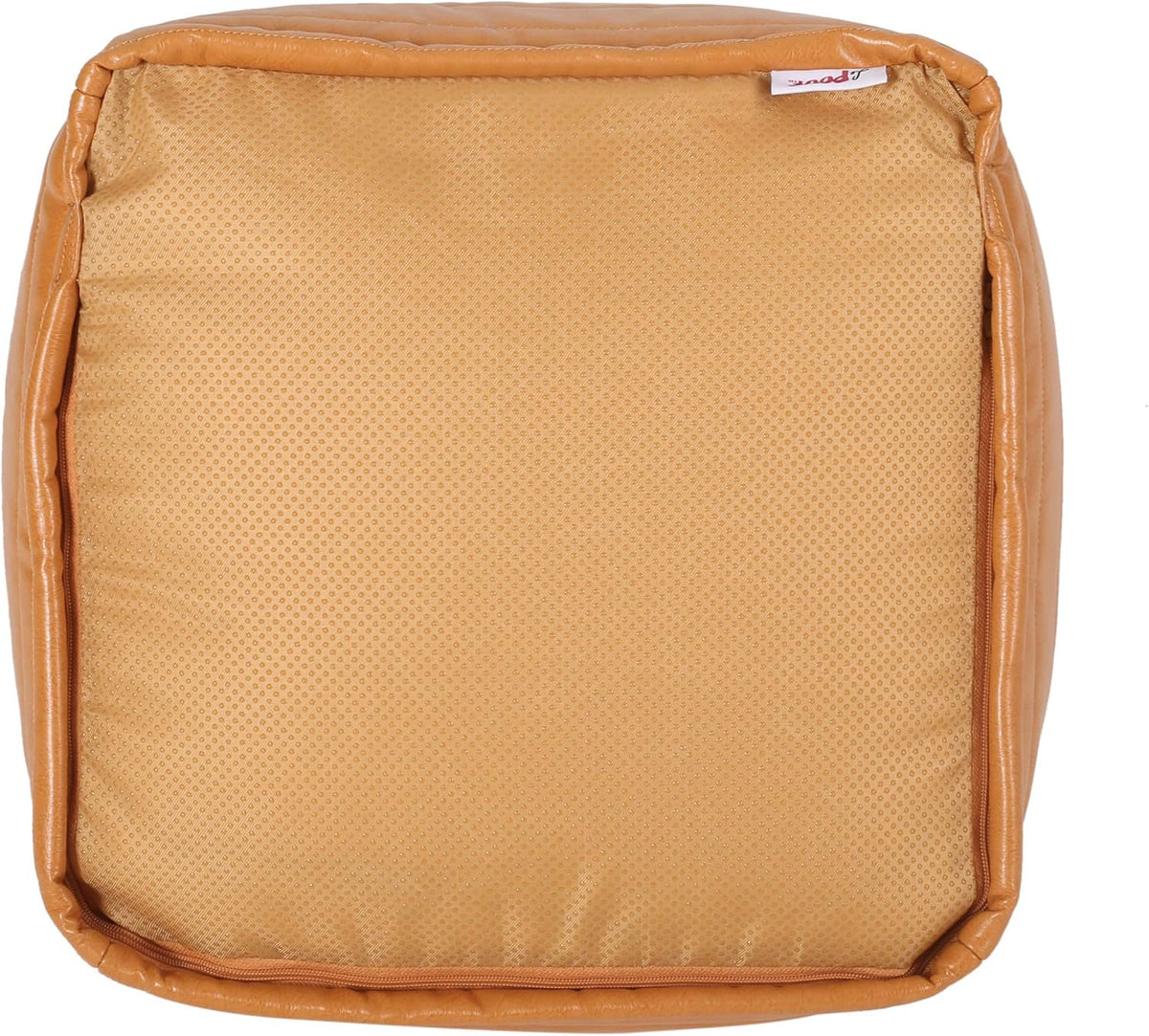 GDFStudio Contemporary Faux Leather Channel Stitch Pouf Ottoman Foot Stool - Bean Bag Floor Chair
