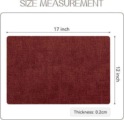 Romanstile Vinyl Placemats Set of 6-12 X 18 Inch - Heat Resistant Place Mats 100% Waterproof