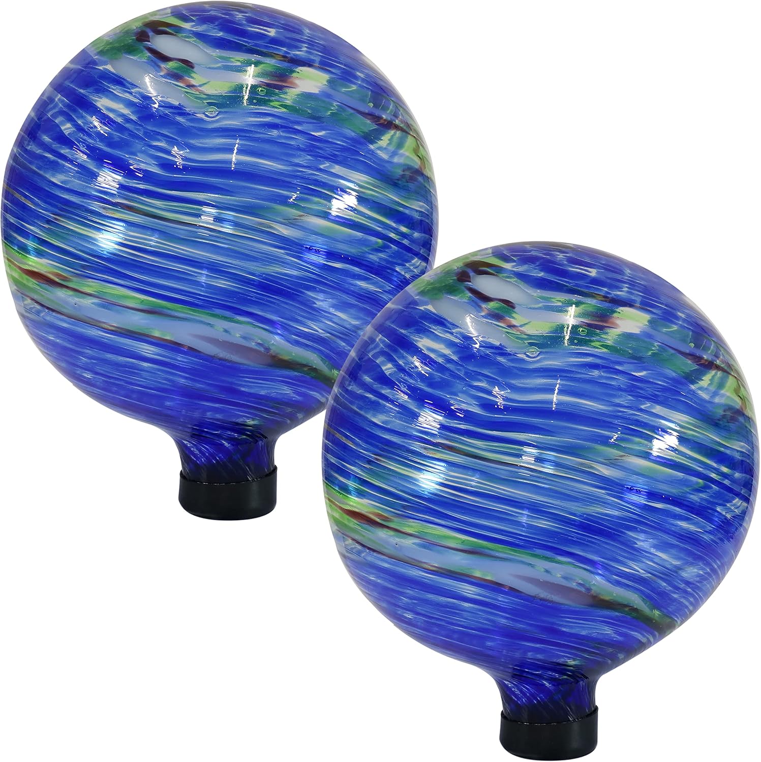 Sunnydaze 10-Inch Gazing Ball for Garden - Glass Gazing Globe for Outside - Garden Orb Yard Decor