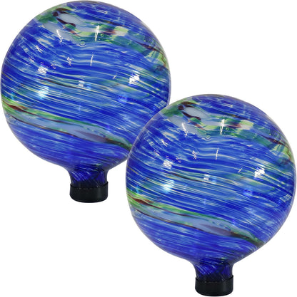 Sunnydaze 10-Inch Gazing Ball for Garden - Glass Gazing Globe for Outside - Garden Orb Yard Decor
