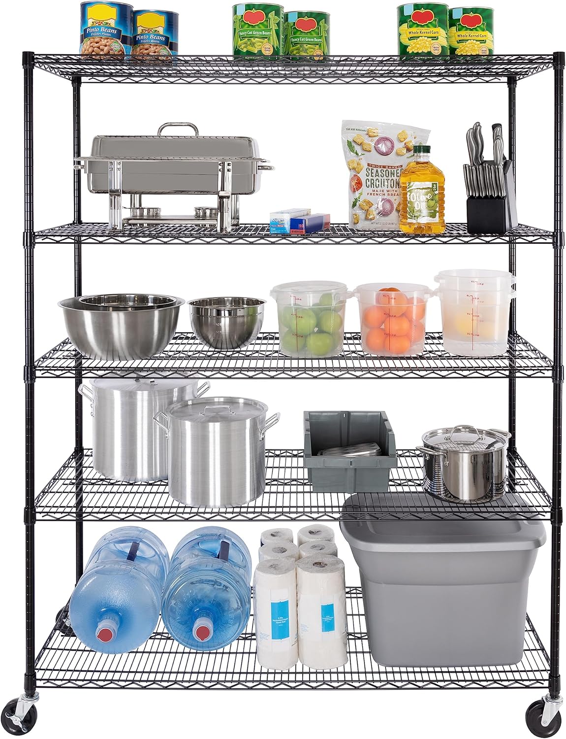 Seville Classics UltraDurable Heavy Duty NSF Solid Steel Wire Rack Storage Unit, Organizer for