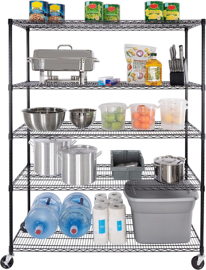 Seville Classics UltraDurable Heavy Duty NSF Solid Steel Wire Rack Storage Unit, Organizer for