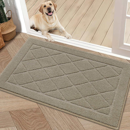 BEQHAUSE Dirt Trapper Door Mat 20" x 32", Doormat Non-Slip Entryway Rugs Washable, Dog Door Mat