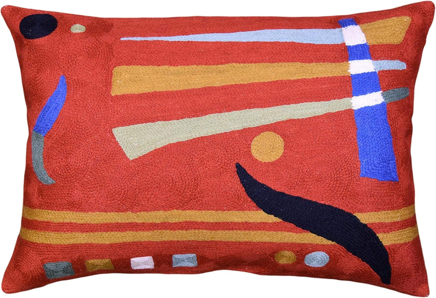 Lumbar Kandinsky Orange Abstract Pillow Cover Elements Modern Throw Pillowcase Chair Cushion