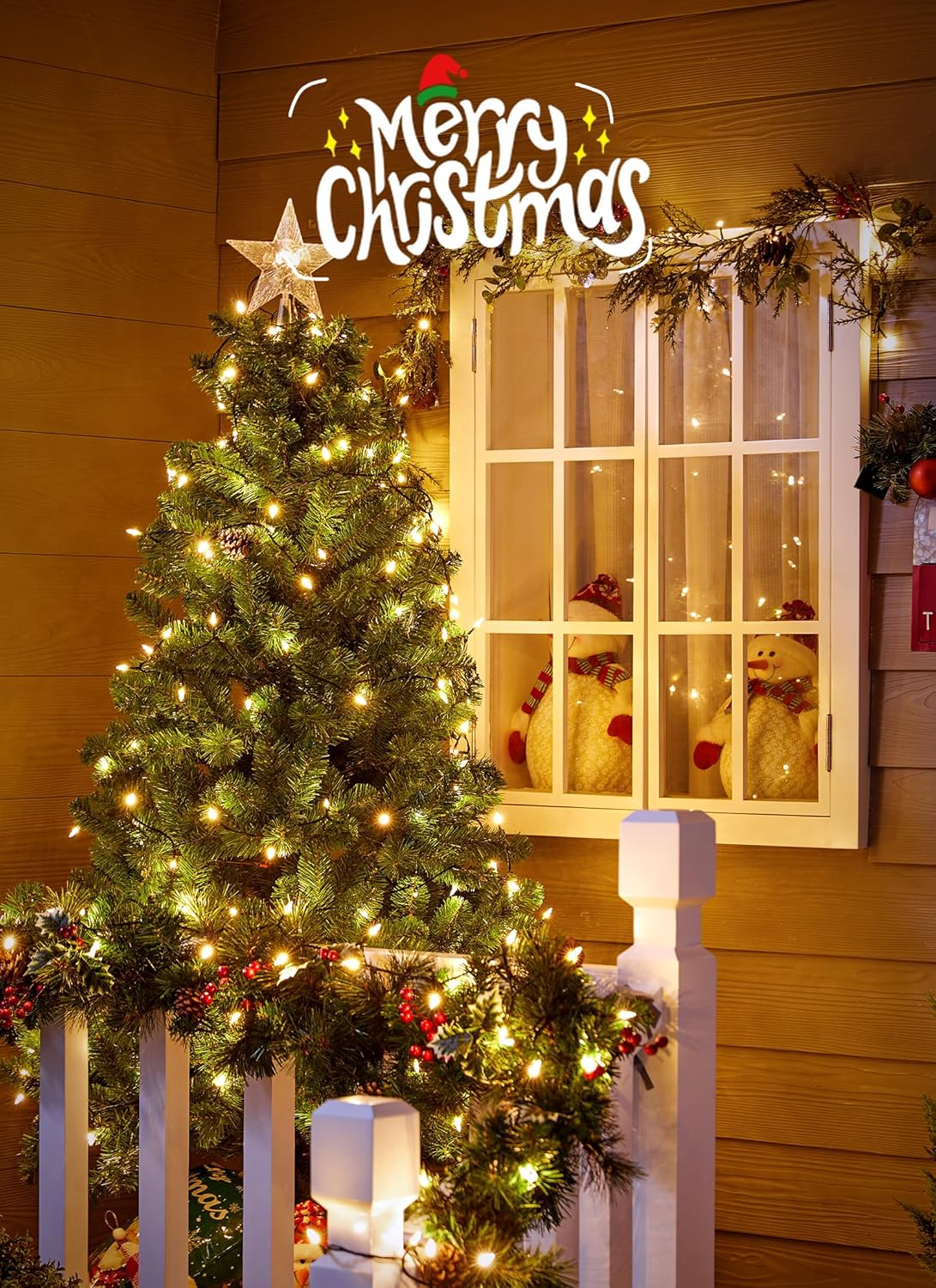 Brightown LED Christmas Mini Lights, 39Feet 100 LED Clear Bulbs String Lights with 8 Light Modes