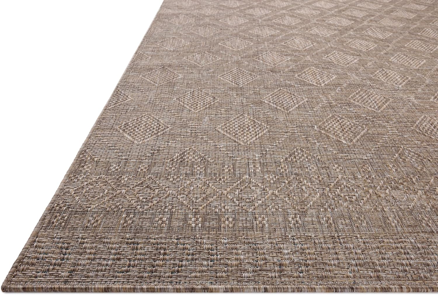 Loloi Amber Lewis Topanga Collection TOP-06 Natural/Mist 3'-11" x 5'-11" Indoor/Outdoor Accent Rug