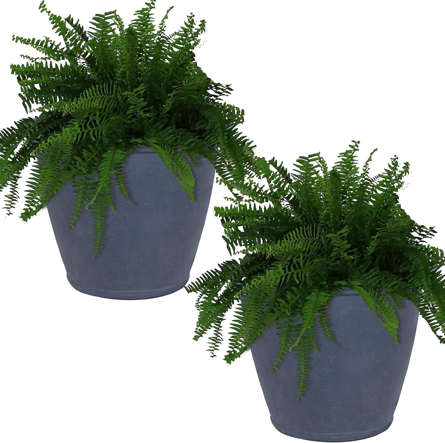 Sunnydaze 24-Inch Anjelica Large Plastic Pot for Plants - Outdoor Polyresin Round Planter with