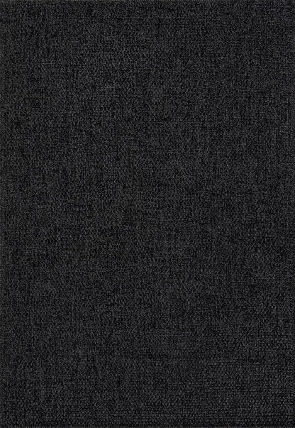 CAMILSON Easy Jute Rug 4x6, Indoor Outdoor Dark Gray Black Farmhouse Area Rugs for Living Room