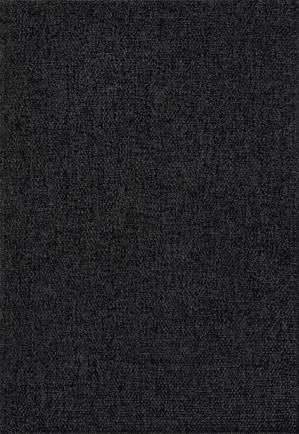 CAMILSON Easy Jute Rug 5x7, Indoor Outdoor Dark Gray Black Farmhouse Area Rugs for Living Room