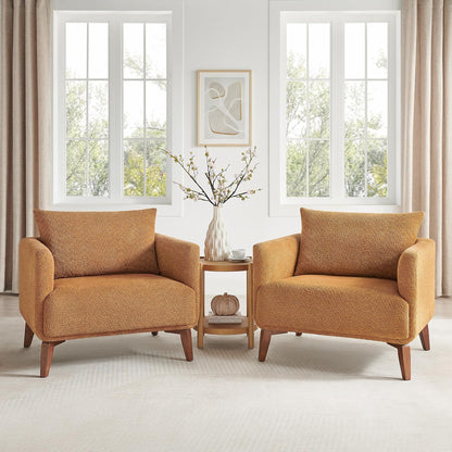 Oversized Accent Chair Modern Boucle Armchair for Living Room Sets of 2 - 37" Wide & Cozy Reading