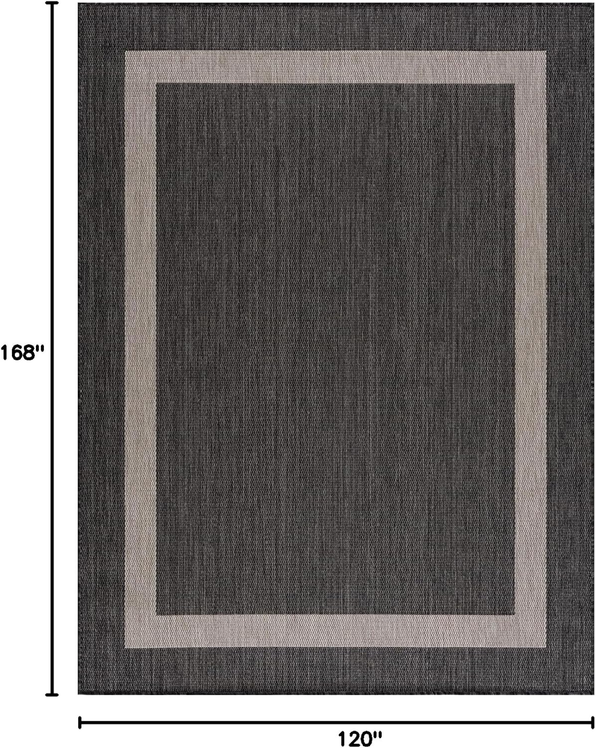 CAMILSON Outdoor Rug 10x14, Large Modern Outside Rugs for Patios Porches Waterproof Durable