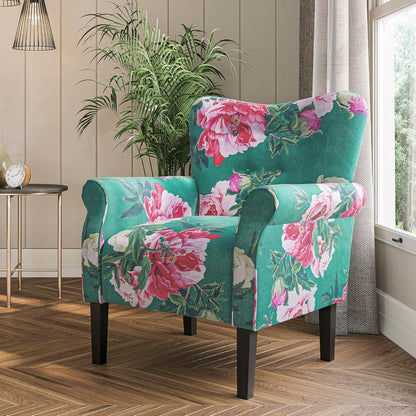 BELLEZE Modern Accent Chair, High Back Armchair, Upholstered Wingback Side Chair, Padded Single