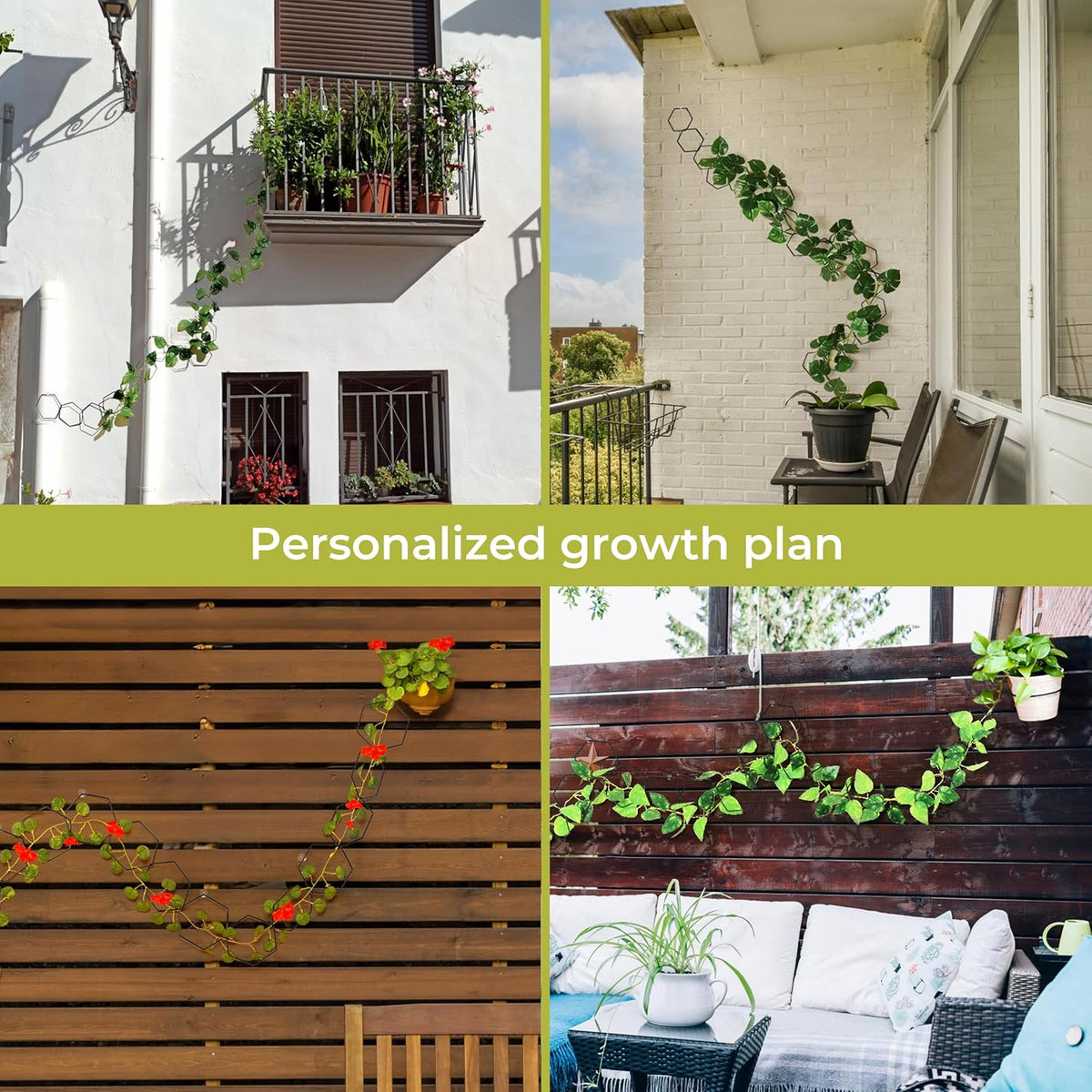 Chain Trellis for Climbing Plants - Indoor & Outdoor House Plant Accessories for Monstera, Pothos