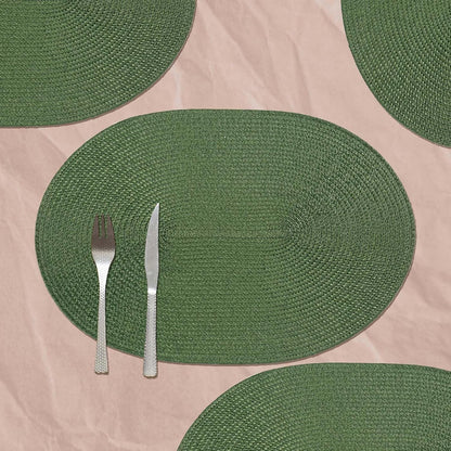 AHHFSMEI Placemats Set of 6 for Dining Table Washable Woven Vinyl Non-Slip 18x12 inches Placemat