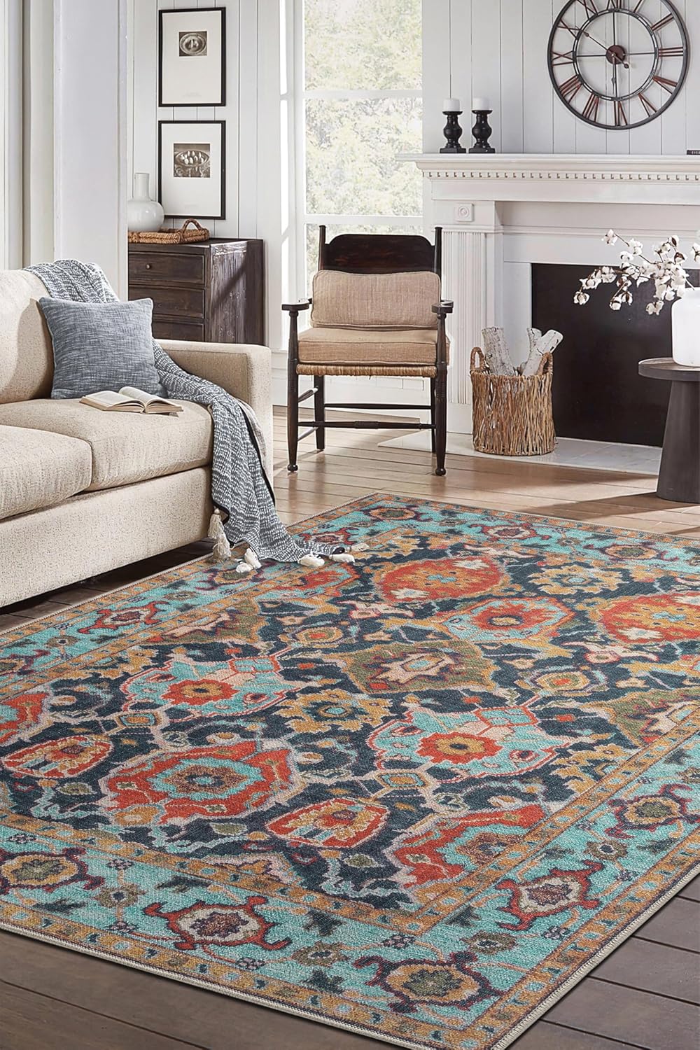 Keen Home Design 3x5 Rug - Machine Washable Entry Rug with Non-Slip Backing, Ideal for Enteryway