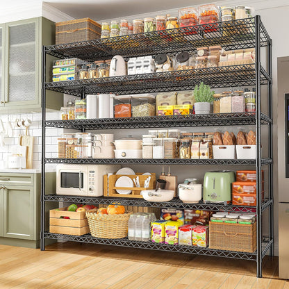 REIBII 83"H Storage Shelves 3840LBS Metal Shelving Unit Garage Shelving Heavy Duty 6 Tier