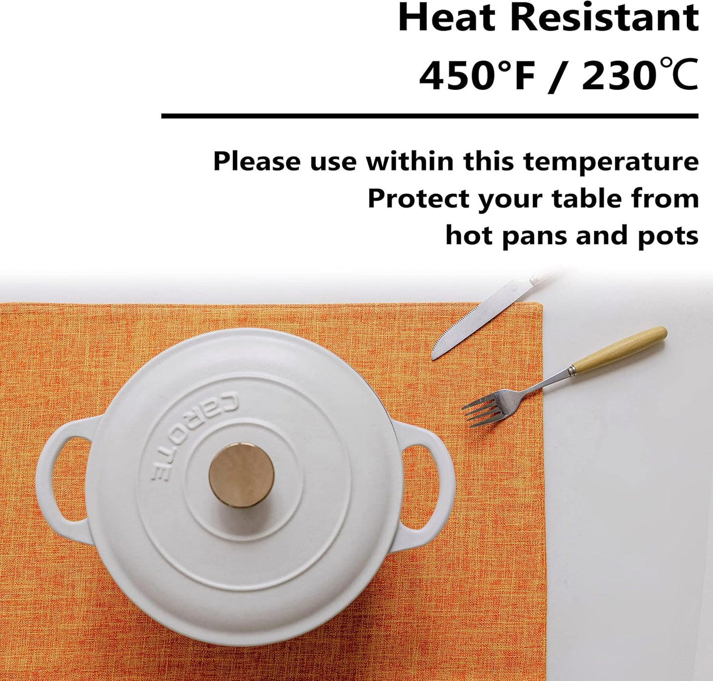 Home Brilliant Cloth Placemats Set of 4 Heat Resistant Fall Dining Table Place Mats for Kitchen