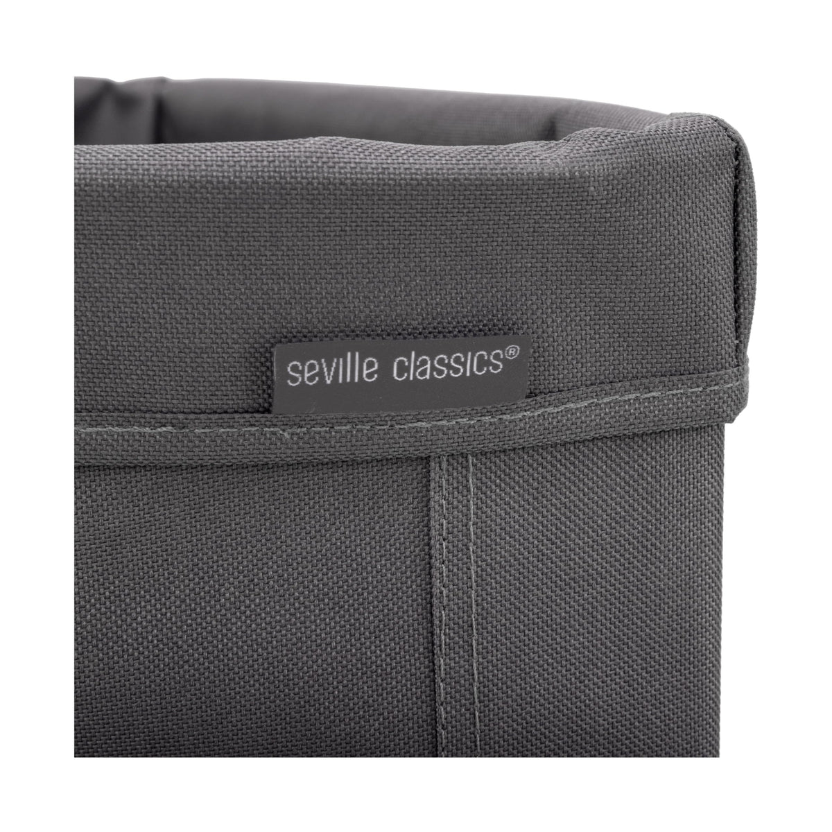 Corner Heavy-Duty Canvas Hamper w/Wheels, 24"W x 17.7"D, Gray