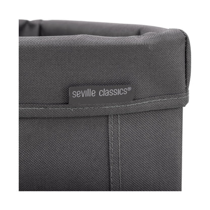 Corner Heavy-Duty Canvas Hamper w/Wheels, 24"W x 17.7"D, Gray