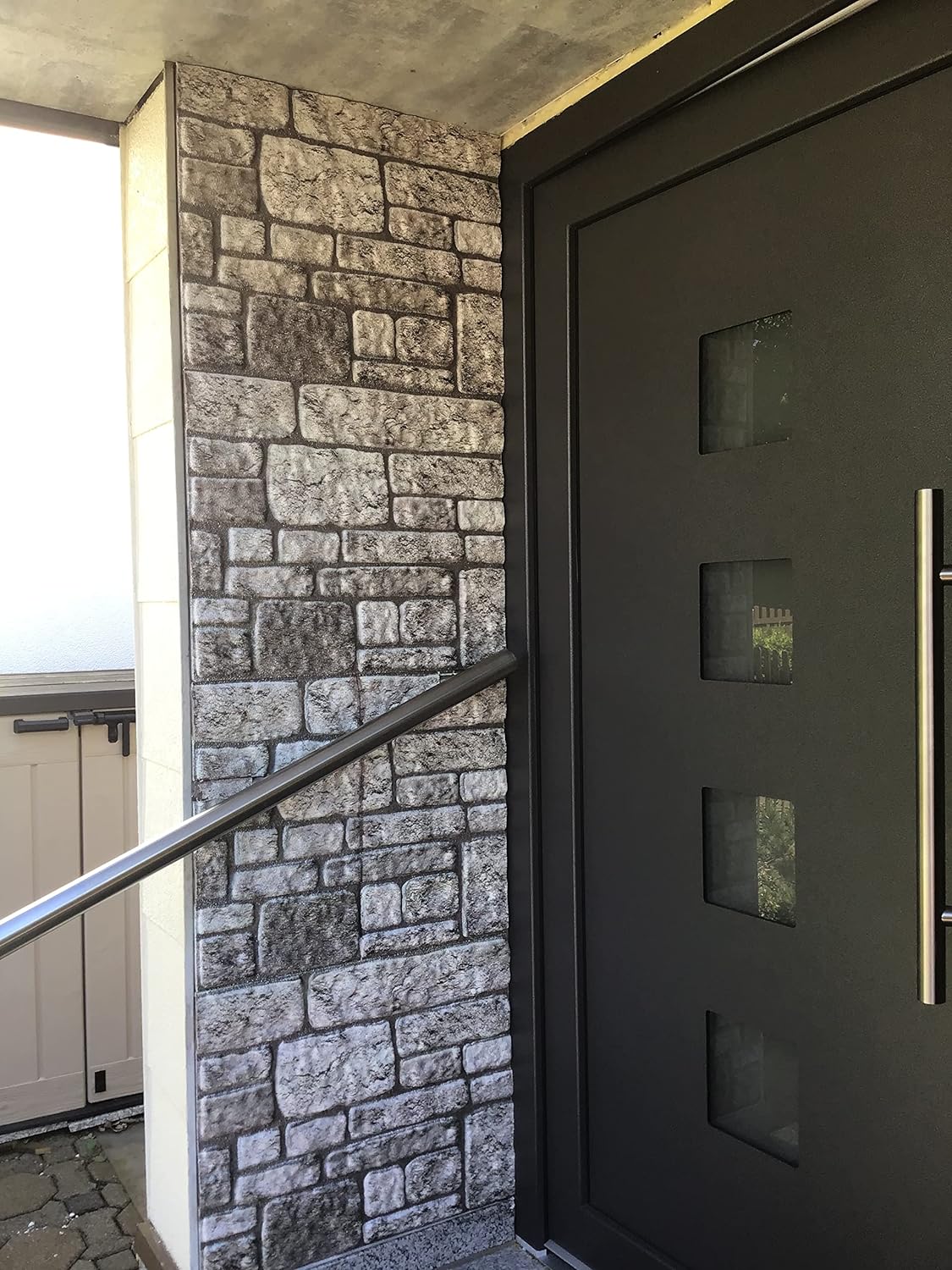 Dundee Deco 3D Wall Panels Faux Brick - Cladding, Grey Stone Look Wall Paneling, Styrofoam Facing