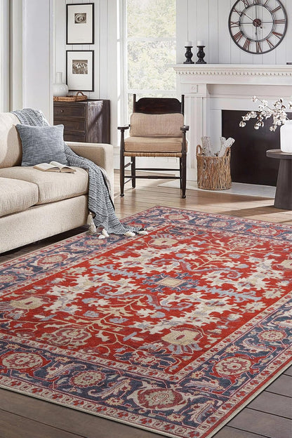 Keen Home Design 5x7 Rug - Machine Washable Area Rug with Non-Slip Backing, Ideal for Living Room