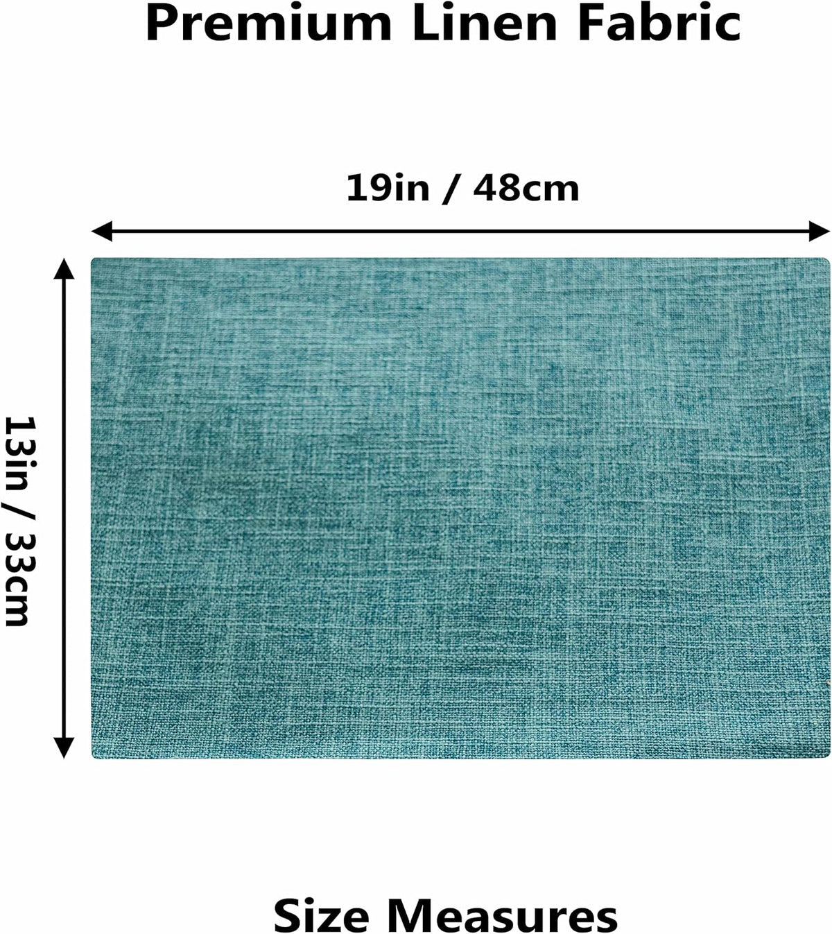Home Brilliant Linen Placemats Set of 6 Heat Resistant Dining Table Place Mats for Kitchen Table