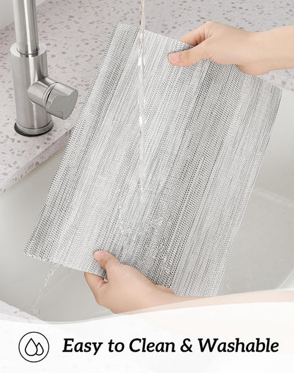 Leetaltree Lightsteel Black Placemats Set of 8 - Heat Resistant Non-Slip Place mats for Dining