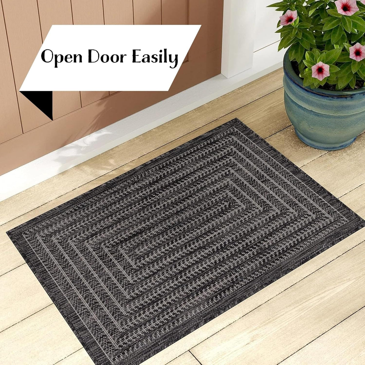 Adiva Rugs Outdoor Indoor Area Rug, Weather Resistant, Easy to Clean, Stain Resistant Floor Mat for