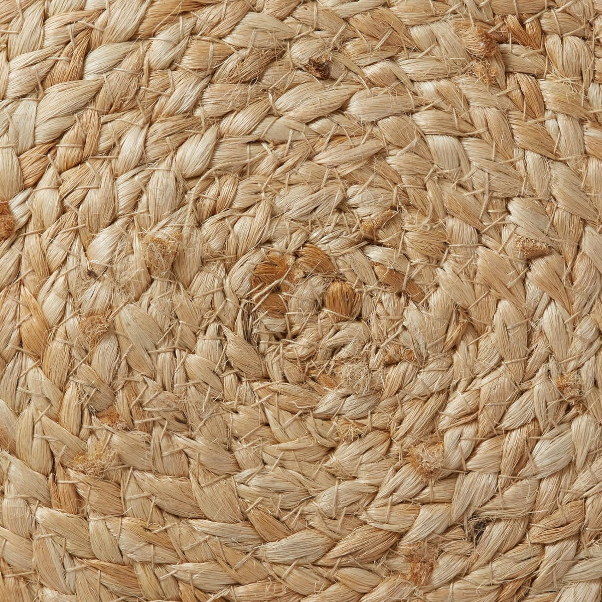 Casafield Hand-Braided Jute Pouf Ottoman Footrest, 19" Round x 10-1/2" High, Natural Woven Boho