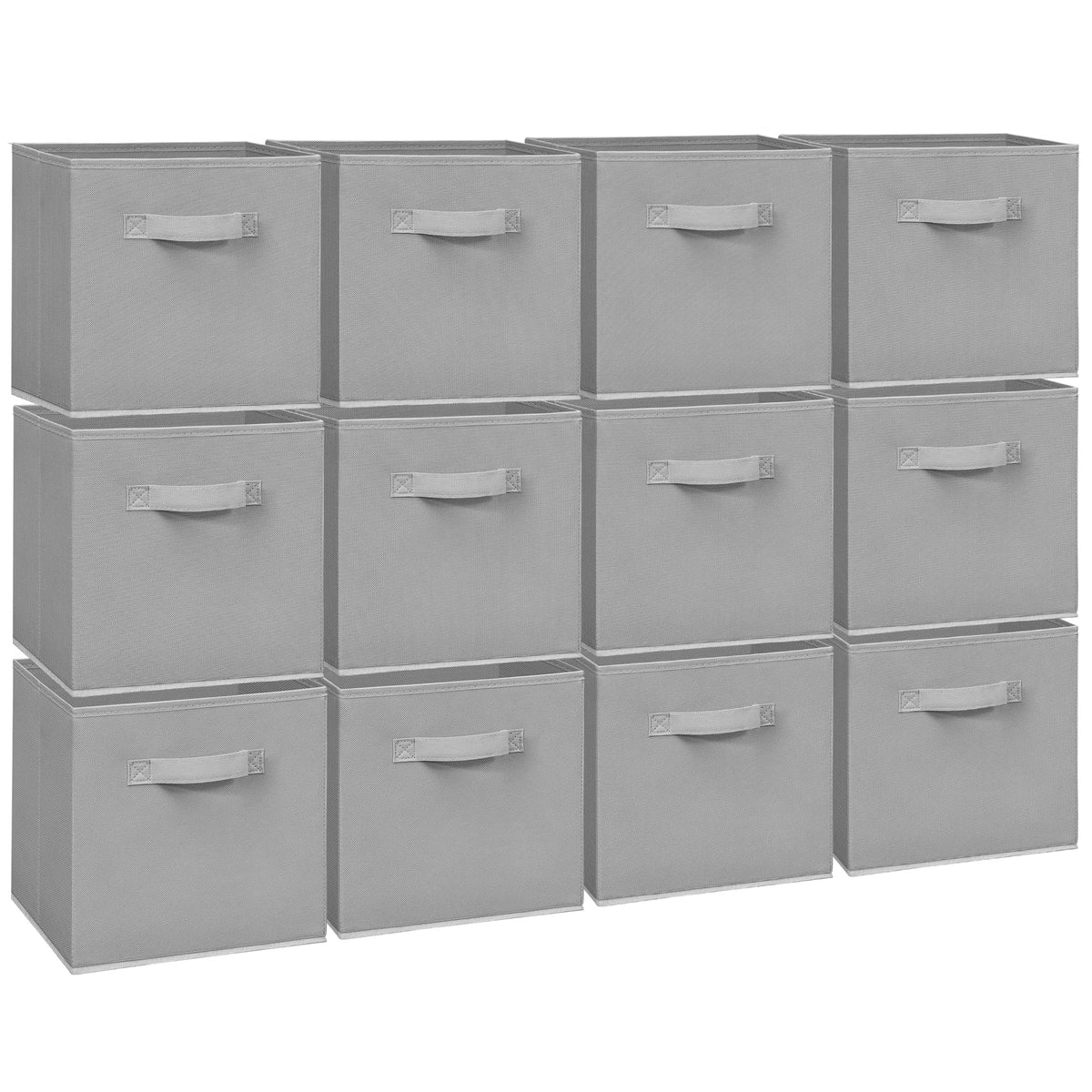STORAGEIDEAS 11 Inch Fabric Storage Cubes, Sturdy Foldable Storage Bins, Heavy Duty Cube Organizer