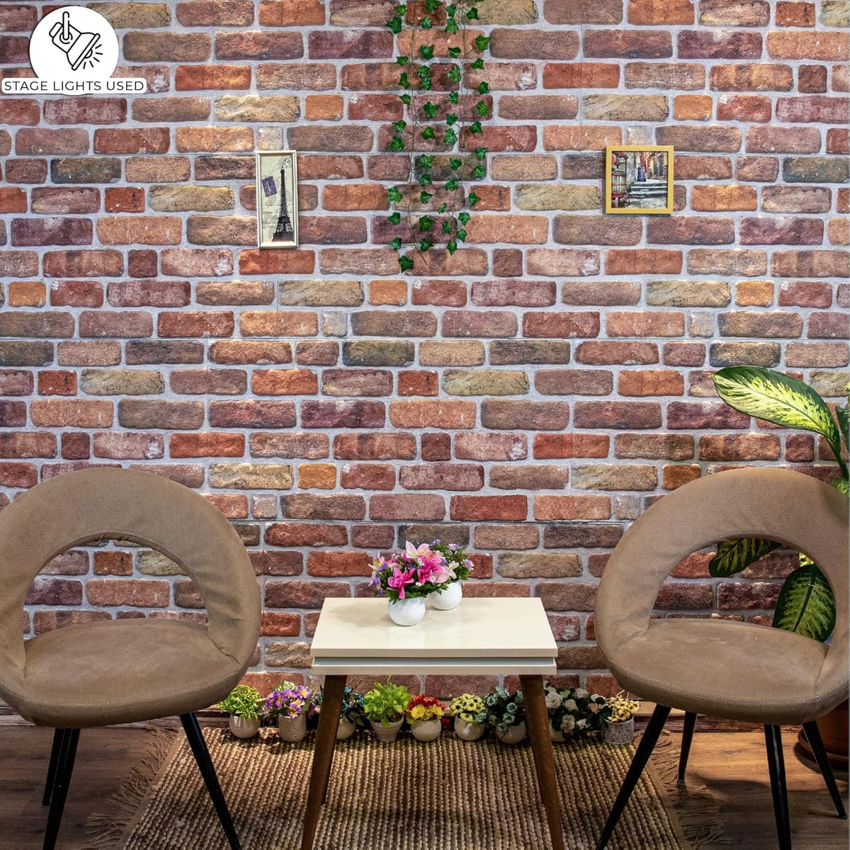 Dundee Deco 3D Wall Panels Faux Brick - Cladding, Brown Beige Stone Look Wall Paneling, Styrofoam