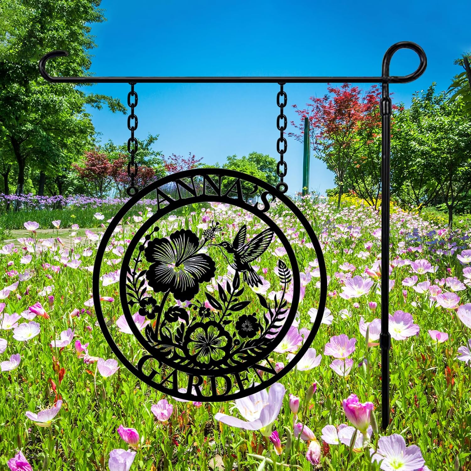 Custom Metal Garden Sign, Personalized Metal Home Garden Sign, Garden Gecor for Outside