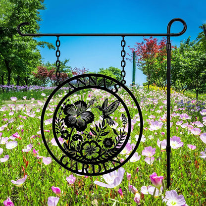 Custom Metal Garden Sign, Personalized Metal Home Garden Sign, Garden Gecor for Outside
