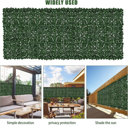 Faux Ivy Fence Privacy Screen Outdoor Expandable Artificial Greenery Roll Fake Hedge Wall Patio