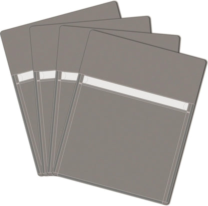 Magnetic Pocket 4 Pack – Self-Adhesive Magnetic Storage Pouch for Documents, Notes & Tools, Strong
