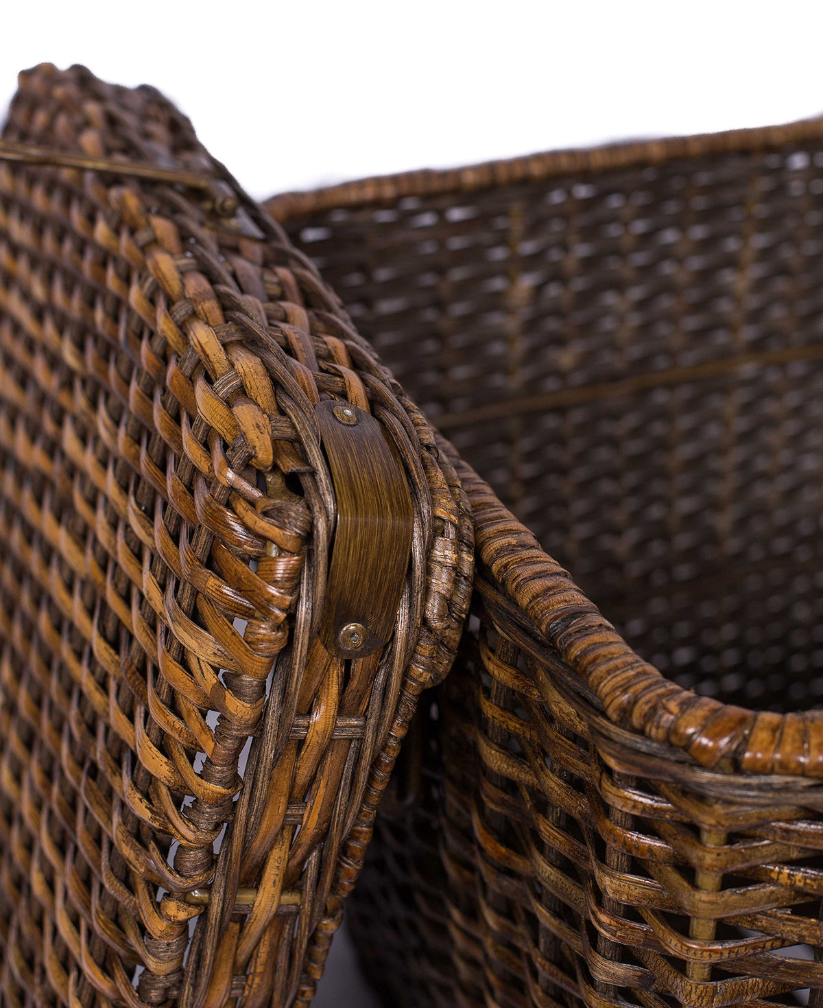 BIRDROCK HOME Rattan Peel Storage Cube | Removable Lid | Spacious Interior Basket | Organizer Bin |