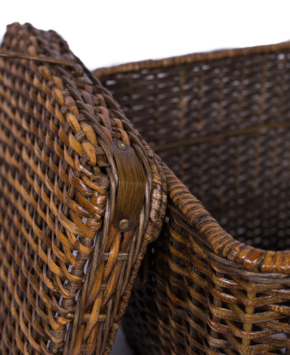 BIRDROCK HOME Rattan Peel Storage Cube | Removable Lid | Spacious Interior Basket | Organizer Bin |