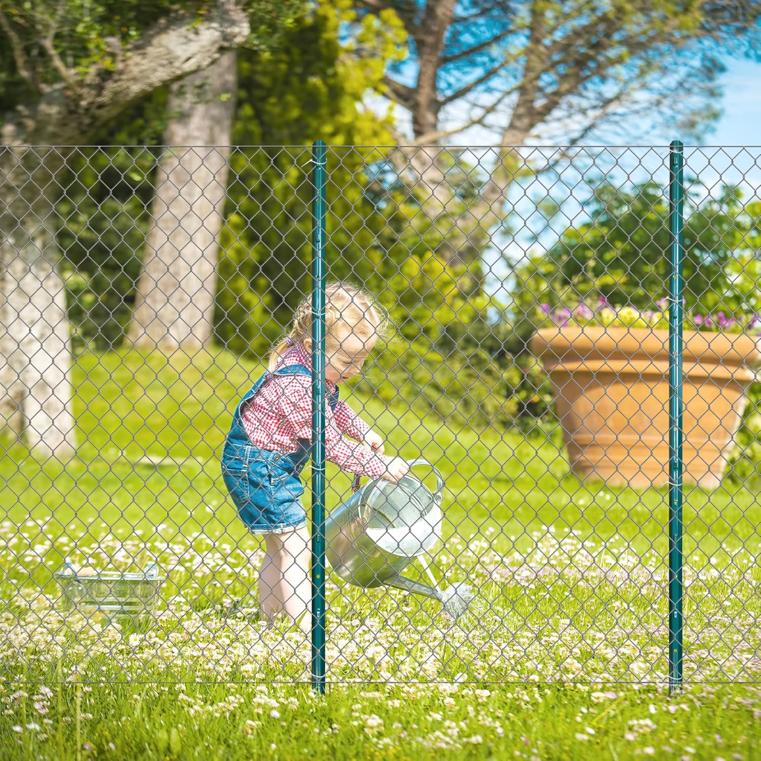 ARIFARO Sturdy Duty Metal Fence Posts 3 Feet,Pack of 10, 3-4-5-6-7 Feet No Digging Garden U Post
