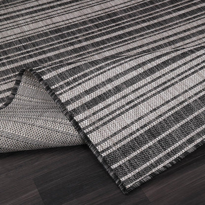 Stripe Outdoor Rug 10x14 Washable Outside Carpet for Indoor Patio Porch Waterproof Easy Cleaning