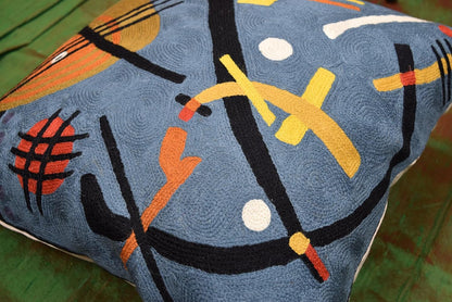 Kandinsky Modern Throw Pillow Cover - Escape | Abstract Pillow | Modern Couch Pillow | Contemporary