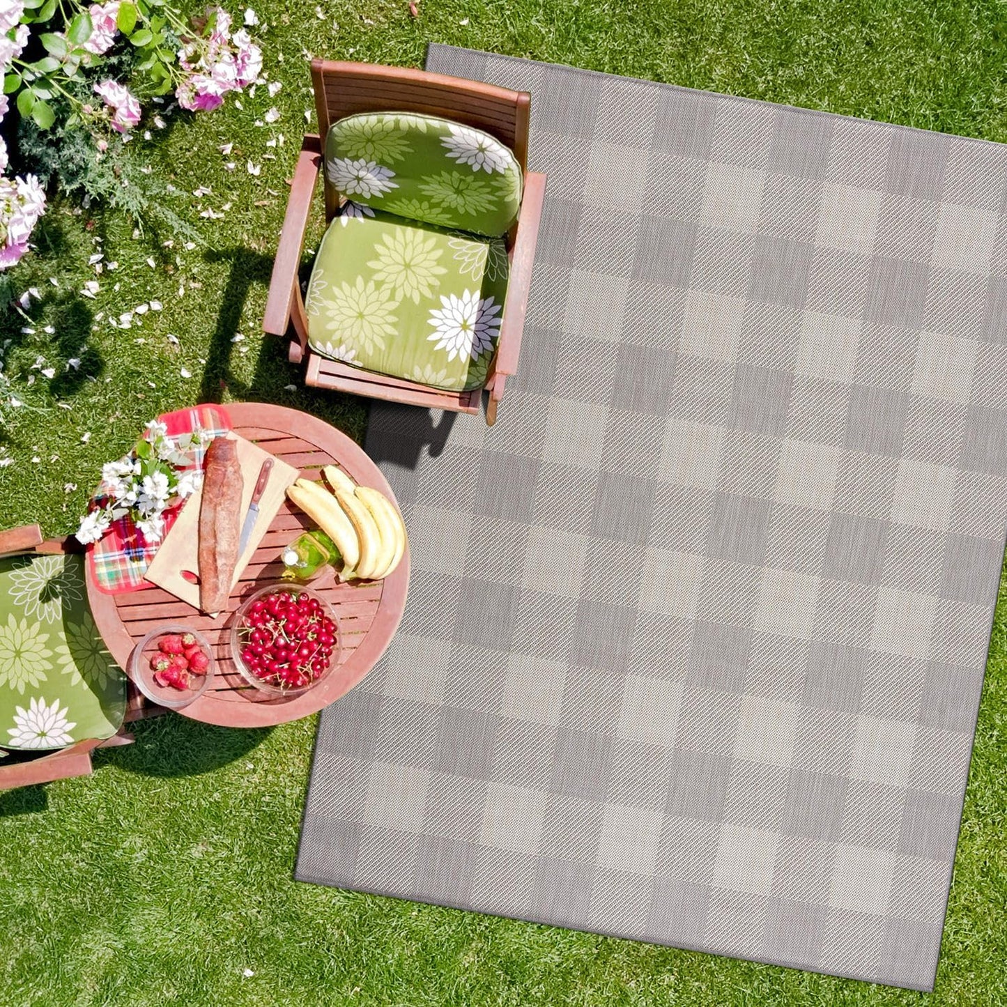 CAMILSON Outdoor Rug - Modern Area Rugs for Indoor and Outdoor Patios, Kitchen and Hallway mats