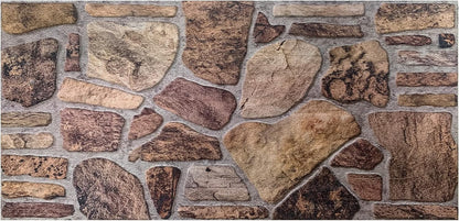 Dundee Deco 3D Wall Panels - Cladding, Shades of Brown Grey Stone Look Wall Paneling, Styrofoam