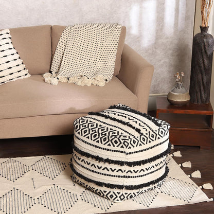 REDEARTH · Tufted Pouf Ottoman with Filler Textured Storage Cube Bean Bag Pouffe Footrest for