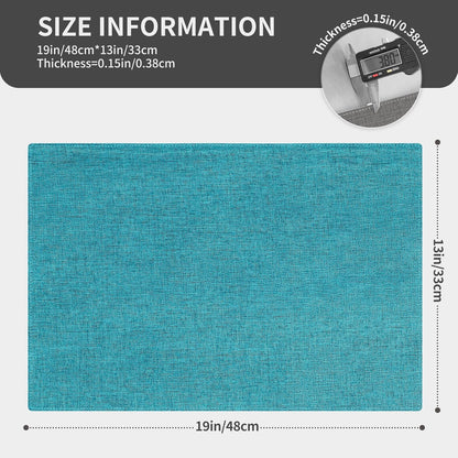 Cloth Placemats, Set of 4 Heat-Resistant Cotton Linen Blend Double Layered Machine Washable Place