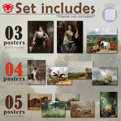 LANCHI95 12 PCS Vintage Victorian Wall Decor, Classic Maximalist Wall Decor, Coquette Vintage Art