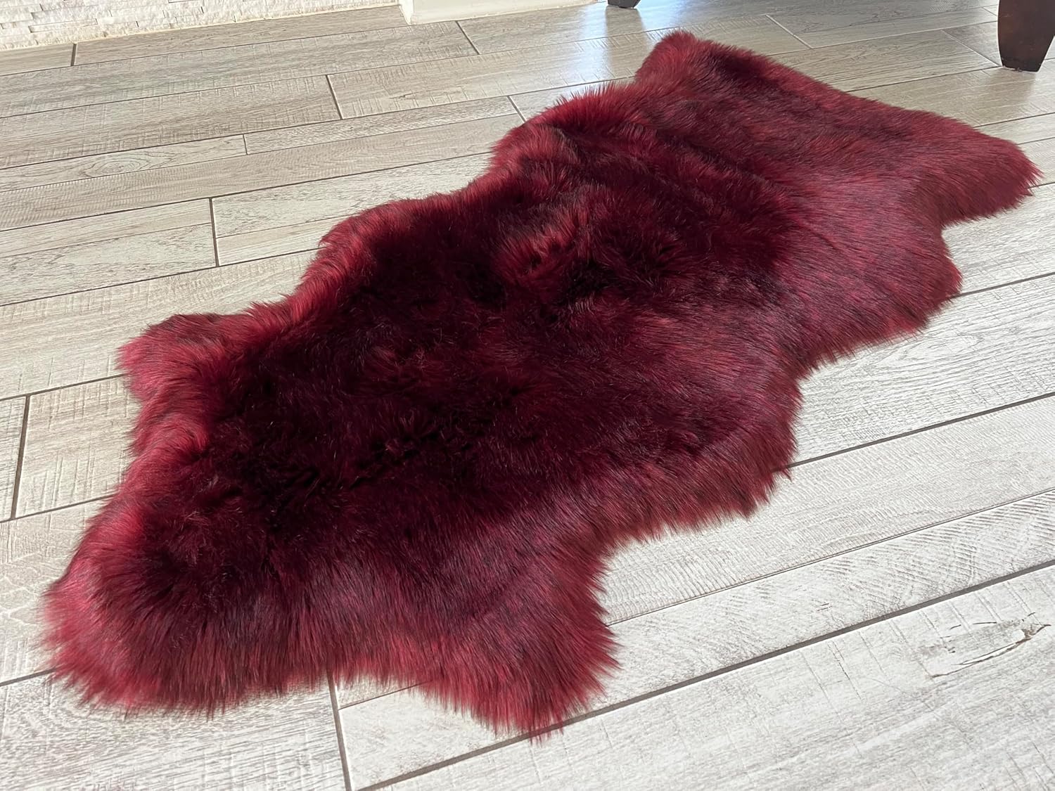 LAMBZY Faux Sheepskin Super Soft Hypoallergenic Free Shape Silky Shag Rug, Luxury Shaggy Plush